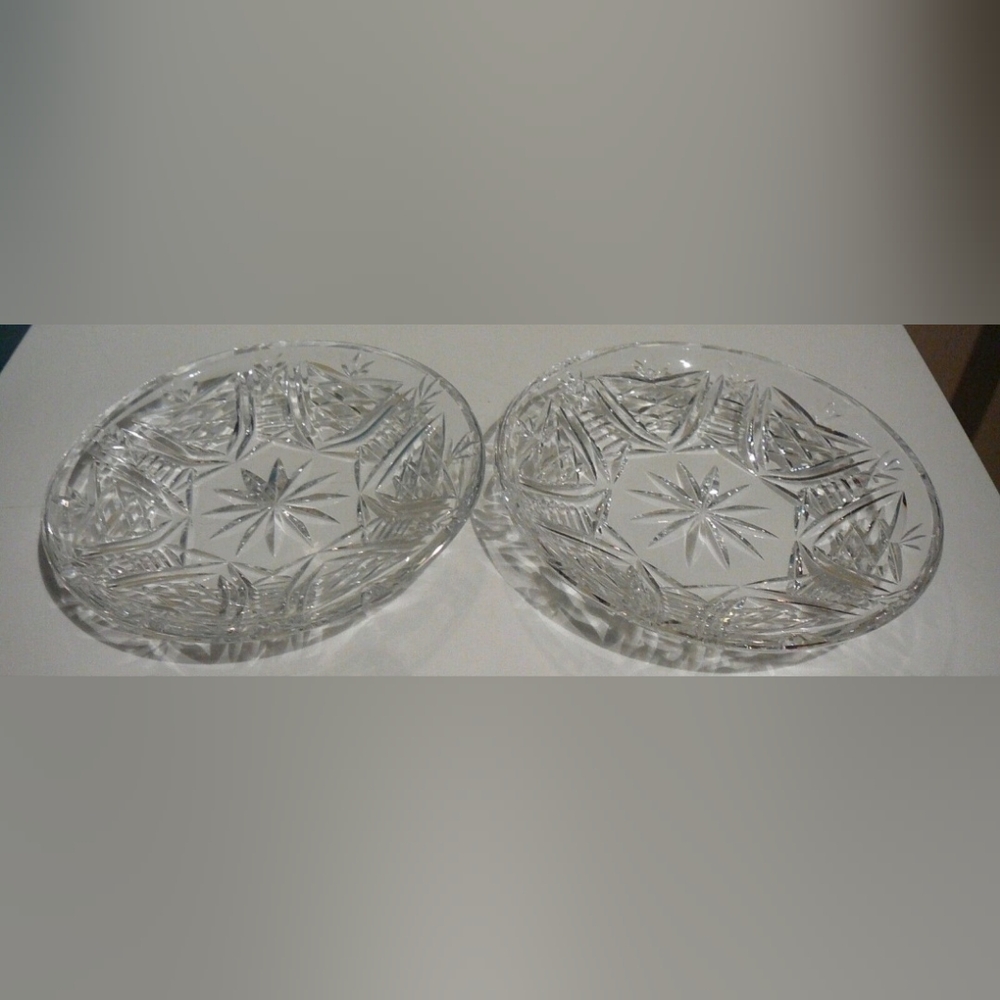 2 Vintage Waterford Crystal "Clare" Shallow Bowl 5.75"  1985-2017 Ireland